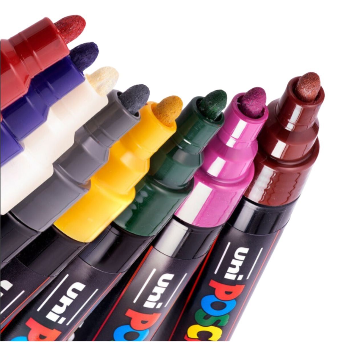 UNI POSCA - Marcadores Posca 5M Set 8 Colores Oscuros