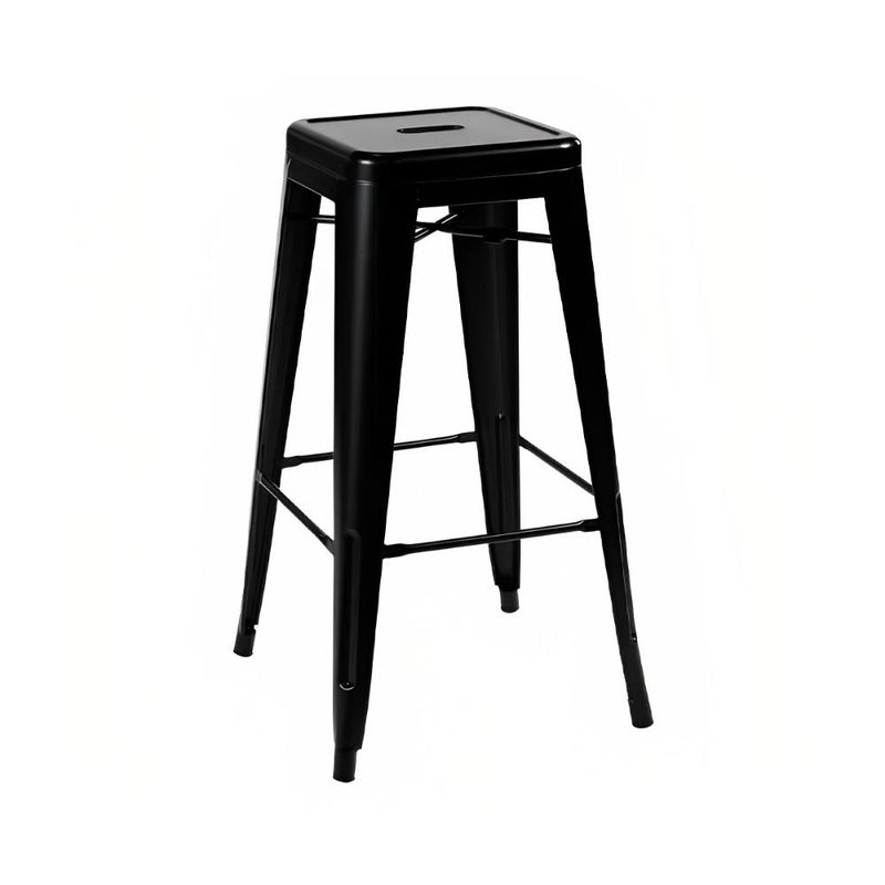 KLIK - Piso Taburete Tolix Alto para Bar o Terraza - Negro