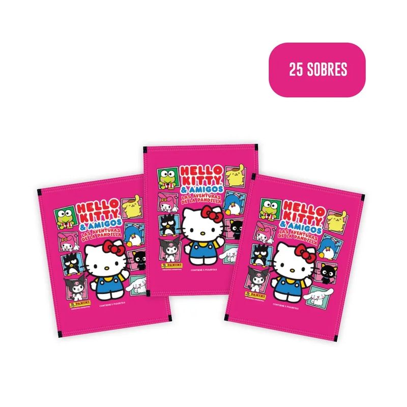 PANINI - Pack Hello Kitty  Amigos Las Aventuras De La Pandilla 25 Sobres