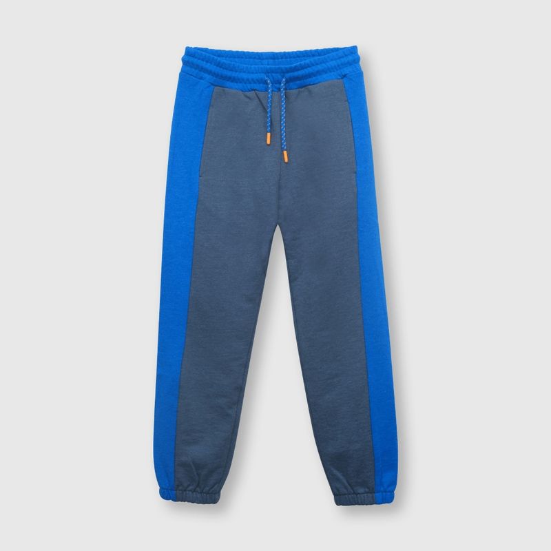 COLLOKY - Pantalón de niño con franja azul (2 a 12 años)