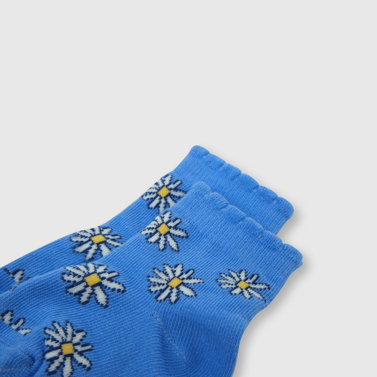 COLLOKY - Calcetin deportivo de bebe niña 3 pack margarita celeste (0 a 2 años)