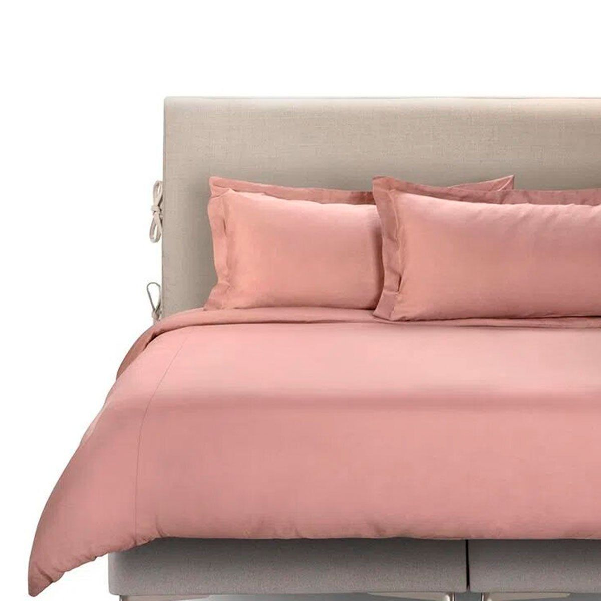 ROSEN - Funda Plumón Rosen Lino Pure Liso Súper king Rosa