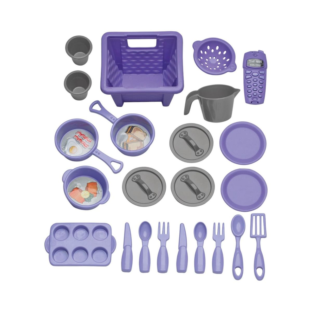 GAME POWER - Cocina Juguete Plastica Rosada + Accesorios 51x22x75Cm