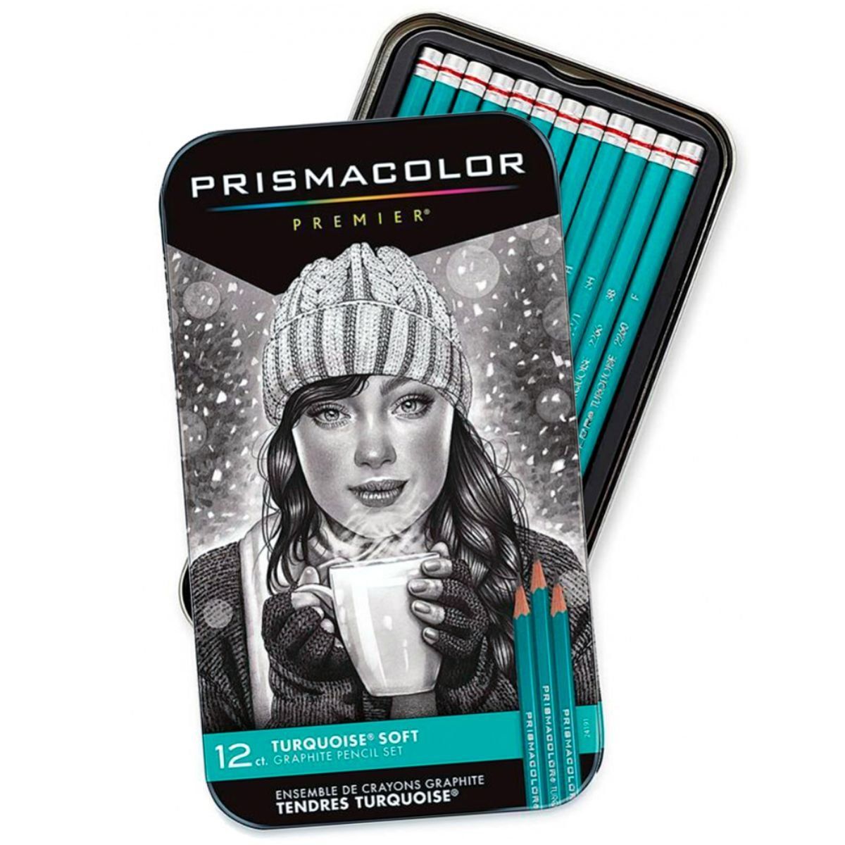 PRISMACOLOR - Lápices Grafito Prismacolor Turquoise 12 Dureza Blanda