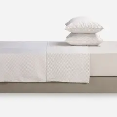 ROSEN - Sábana Microfibra Estampada Alex Plata 2 Plazas