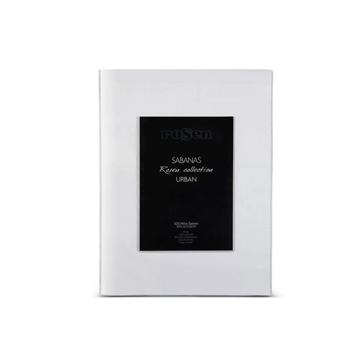 ROSEN - Sábana Rosen 300 Hilos Algodón Lisa Blanca Queen