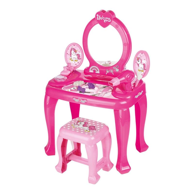 DOLU - Tocador Maquillaje Para Niñas con Espejo 47X31X71 Cms Dolu