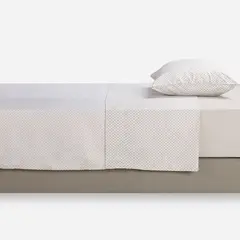 ROSEN - Sábana Microfibra Estampada Alex Plata 1,5 Plazas