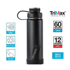 ECOVESSEL - Botella inox Boulder 591 ml Negro.