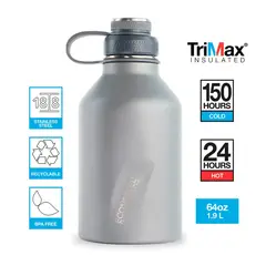 ECOVESSEL - Botella inox Bossglowler 1,9 lts Gris.