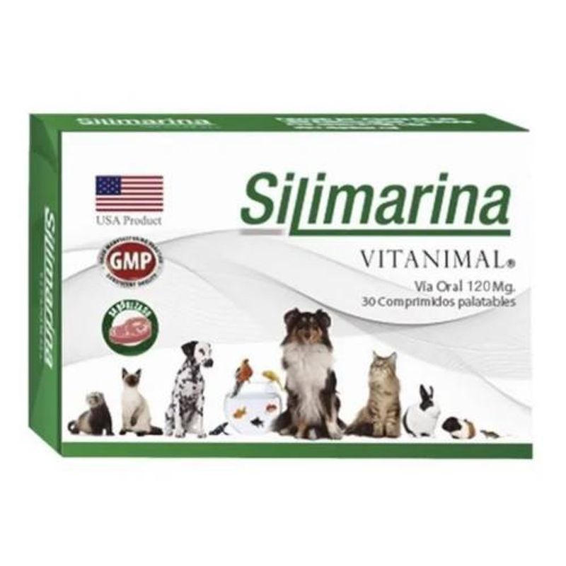 GENERICO - Silimarina Vitanimal 30 Comprimidos Suplemento Perro Y Gato