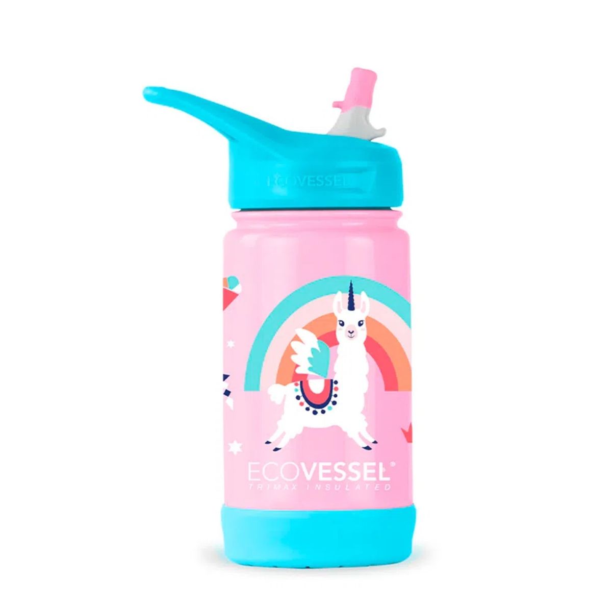 ECOVESSEL - Botella de agua para niños Ecovessel 355 ml The Frost Llama.