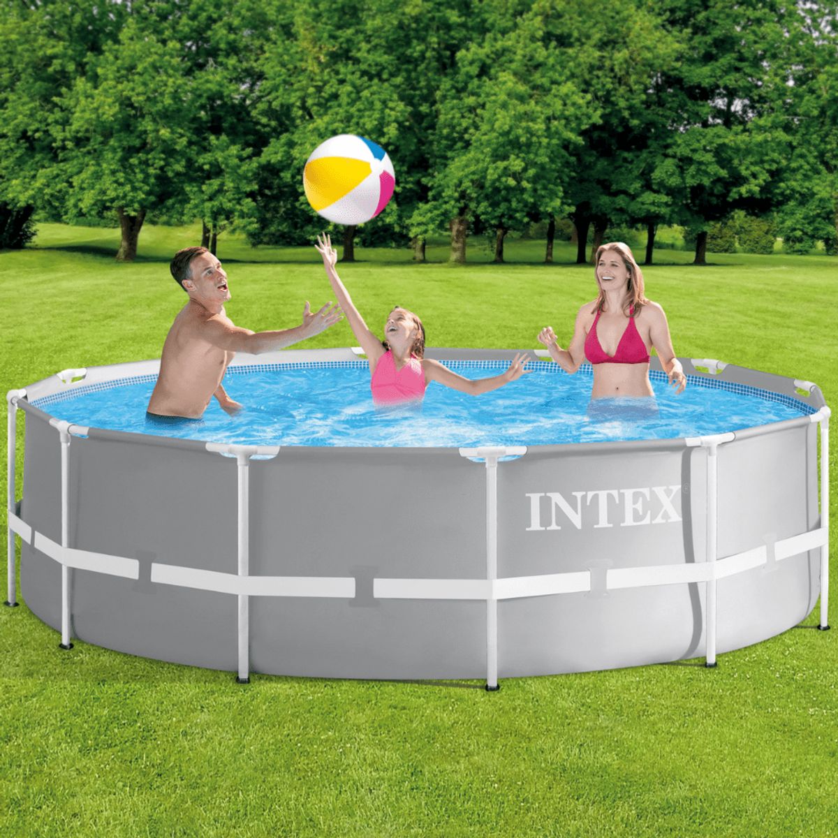 INTEX - Piscina Estructural Prisma Frame 366x99 Cm + Bomba