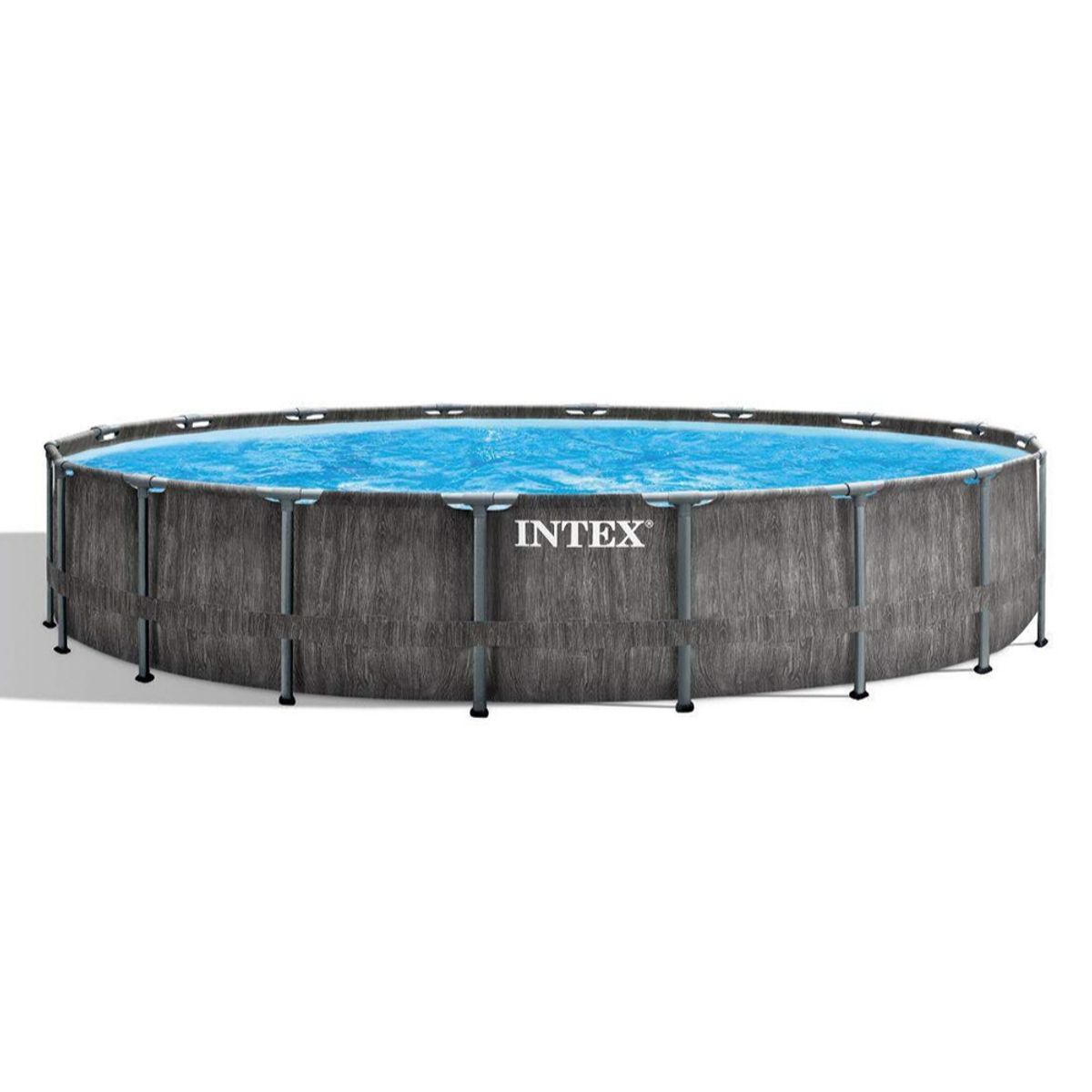INTEX - Piscina Estructural Greywood Prisma Frame Set 549x122 Cm  Bomba  Escalera  Cobertor  Base