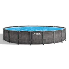 INTEX - Piscina Estructural Greywood Prisma Frame Set 549x122 Cm Bomba Escalera Cobertor Base