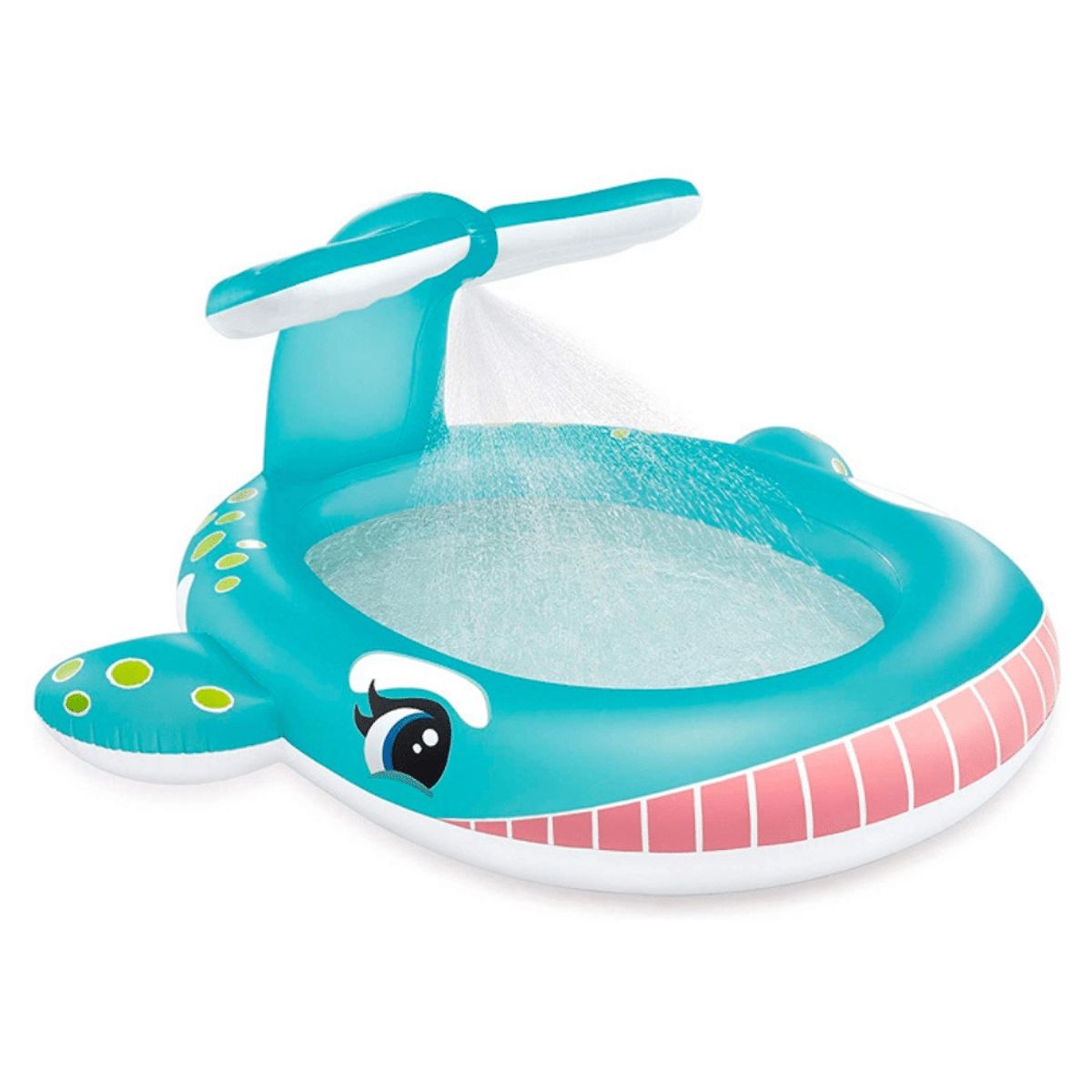 INTEX - Piscina Niño Inflable Ballena con Aspersor de Agua 201x196x91 Cm Whale Spray