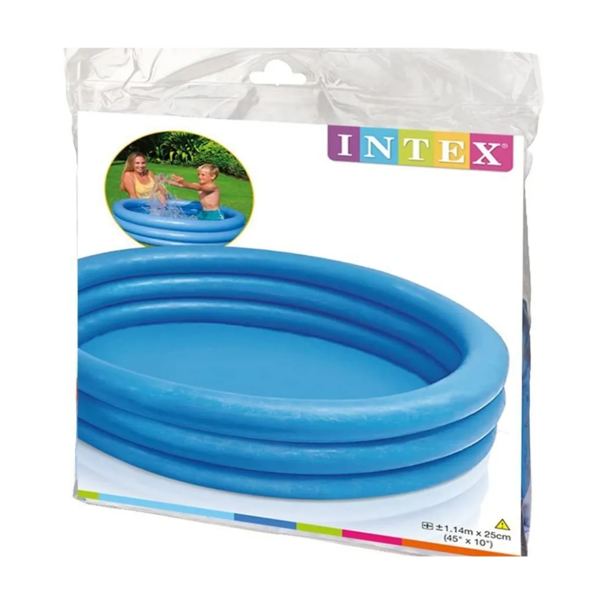 INTEX - Piscina Bebé Inflable Crystal Blue 114x25 Cm