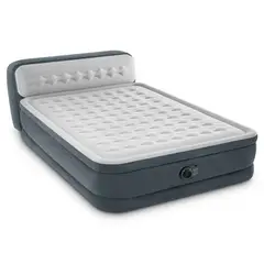 INTEX - Colchón Inflable Eléctrico 2 Plazas 152x203x46 Cm Respaldo Ultra Plush Headboard