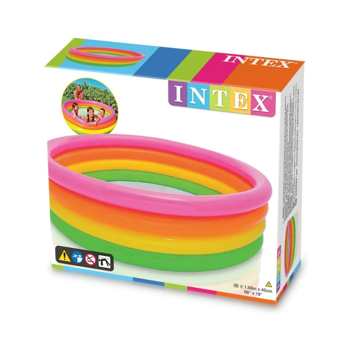 INTEX - Piscina Bebé Inflable Sunset Glow 168x46 Cm