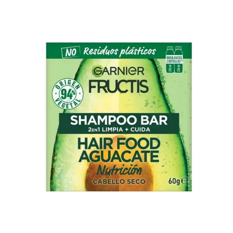 GARNIER - Shampoo En Barra Hair Food Aguacate Fructis 60g