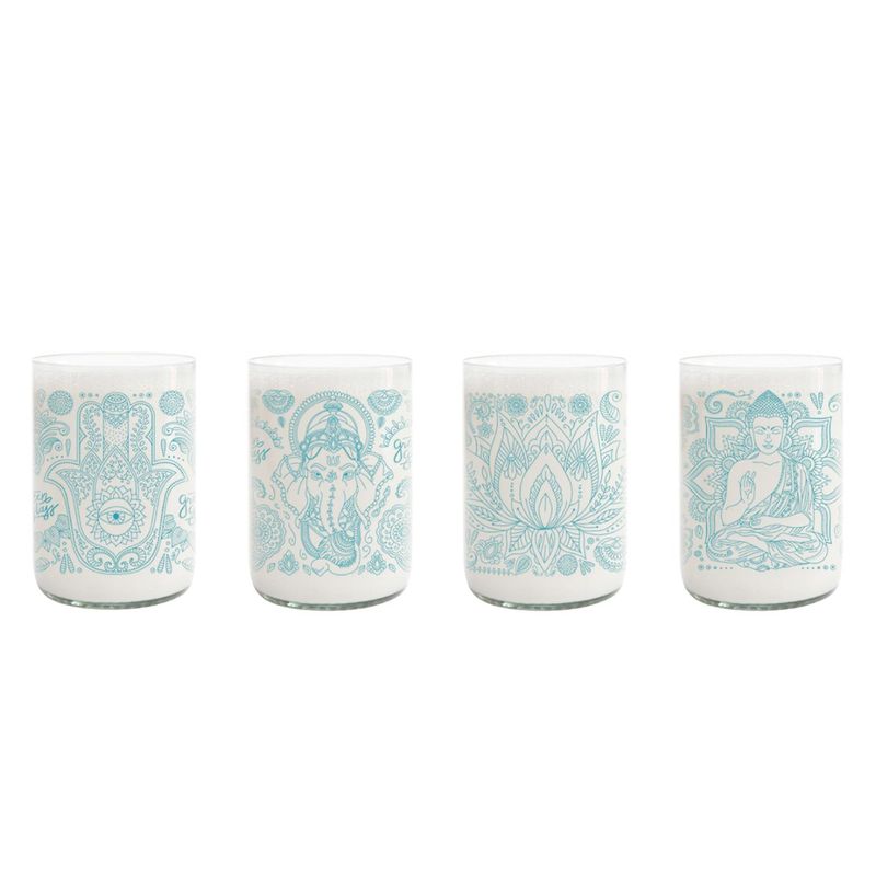 GREEN GLASS - Om Glass Juego de 4 Vasos