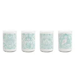 GREEN GLASS - Om Glass Juego de 4 Vasos