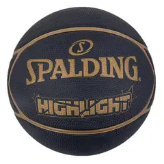 SPALDING - Balón Basketball Highlight Tamaño 7 Negro Dorado
