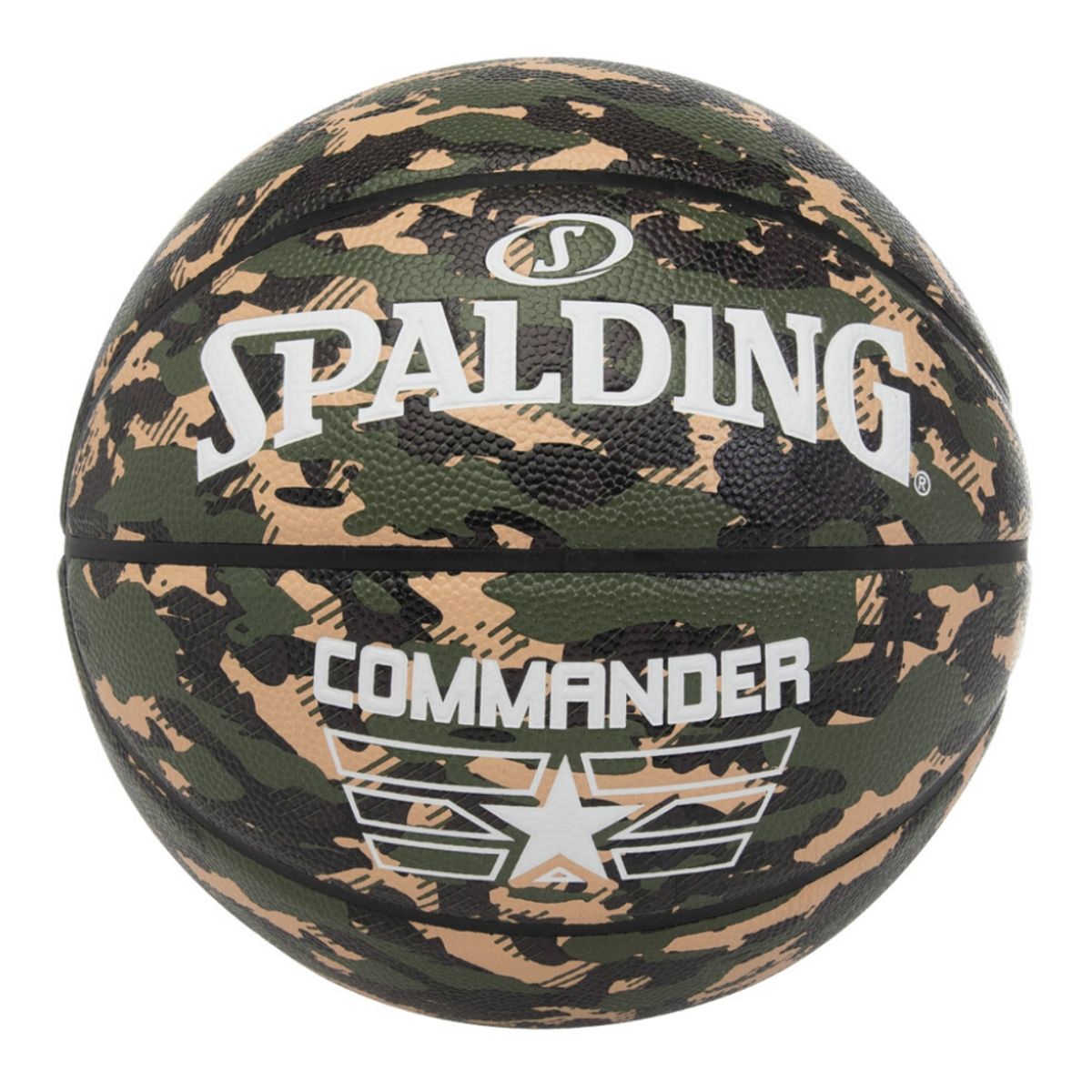 SPALDING - Balón Basketball Commander Camo Tamaño 7 Militar
