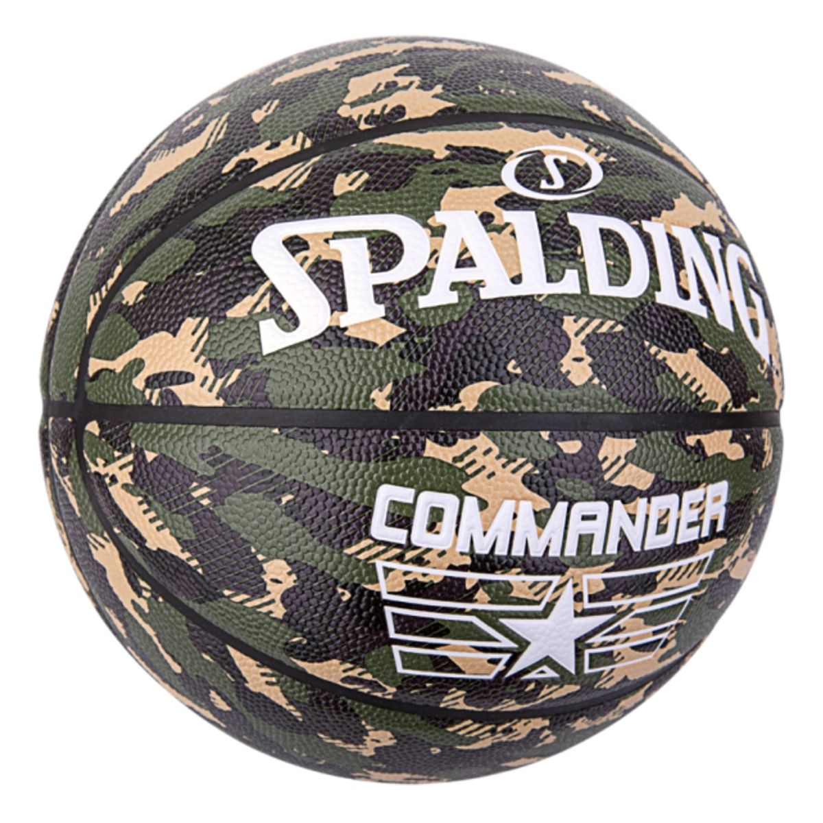 SPALDING - Balón Basketball Commander Camo Tamaño 7 Militar