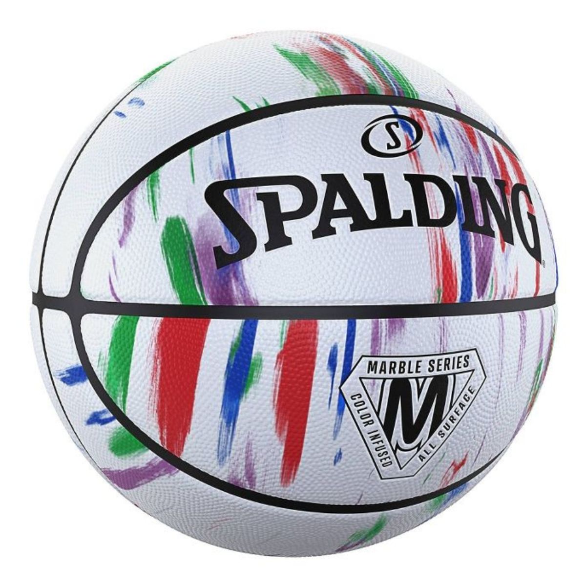 SPALDING - Balón Basketball Marble Series Tamaño 7 Rainbow
