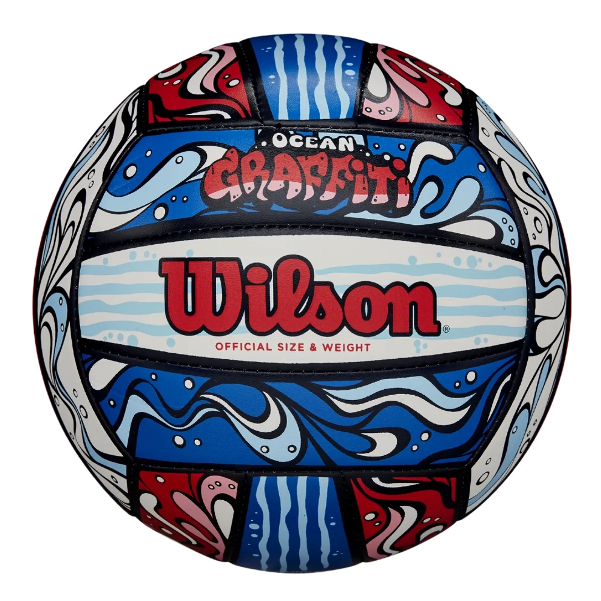 WILSON - Balón Volleyball Ocean Graffiti Tamaño 5 Azul