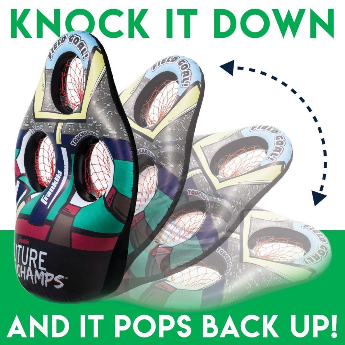 FRANKLIN - Target Inflable Fútbol Americano 3 Hoyos 3 Holes Inflatable Target