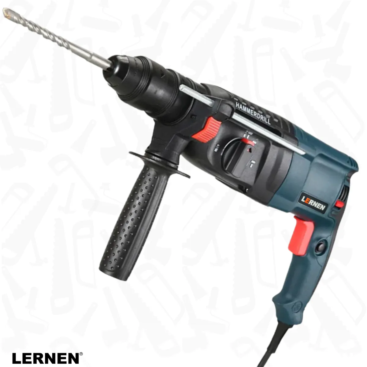 LERNEN - Kit Rotomartillo 800 W + Maletín Portátil + Accesorios