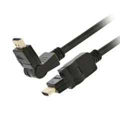 XTECH - Cable HDMI Giratorio 1,80Mts Macho/Macho XTC-606 Negro
