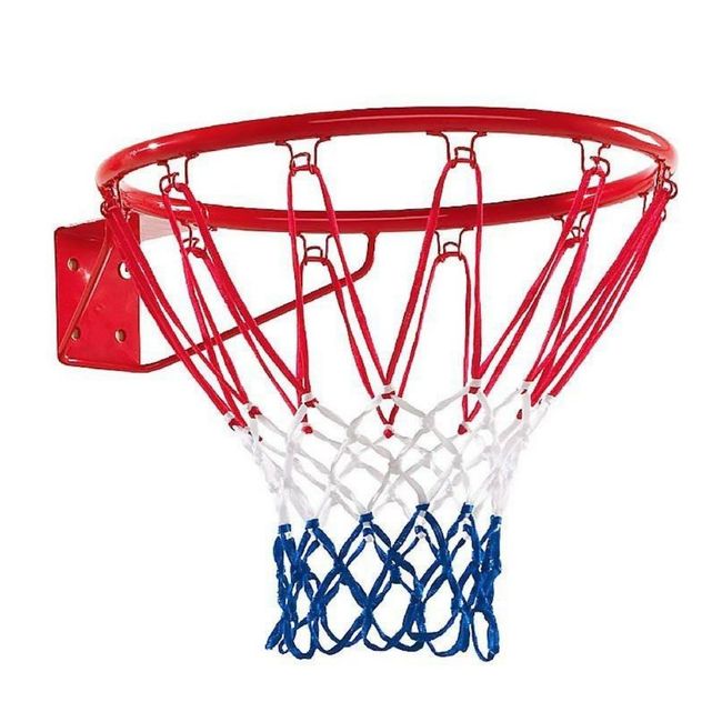 BAMO - Aro de Basketball Tamaño Oficial 45 cm Acero 16 mm Rojo