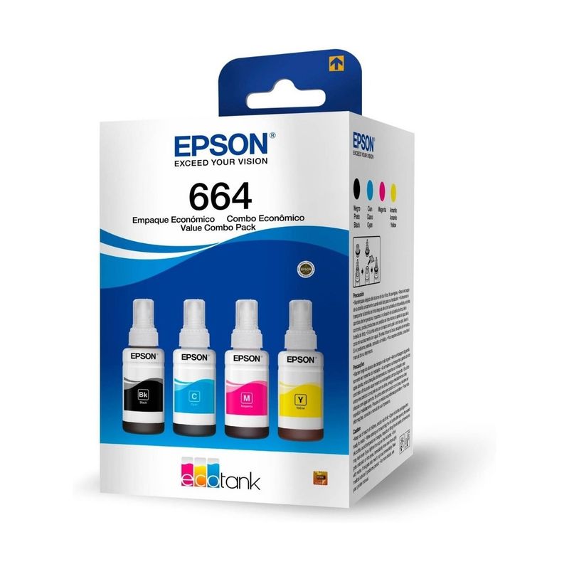 EPSON - Pack 4 Tintas Epson 664 - 4 Colores L121/l200/l310