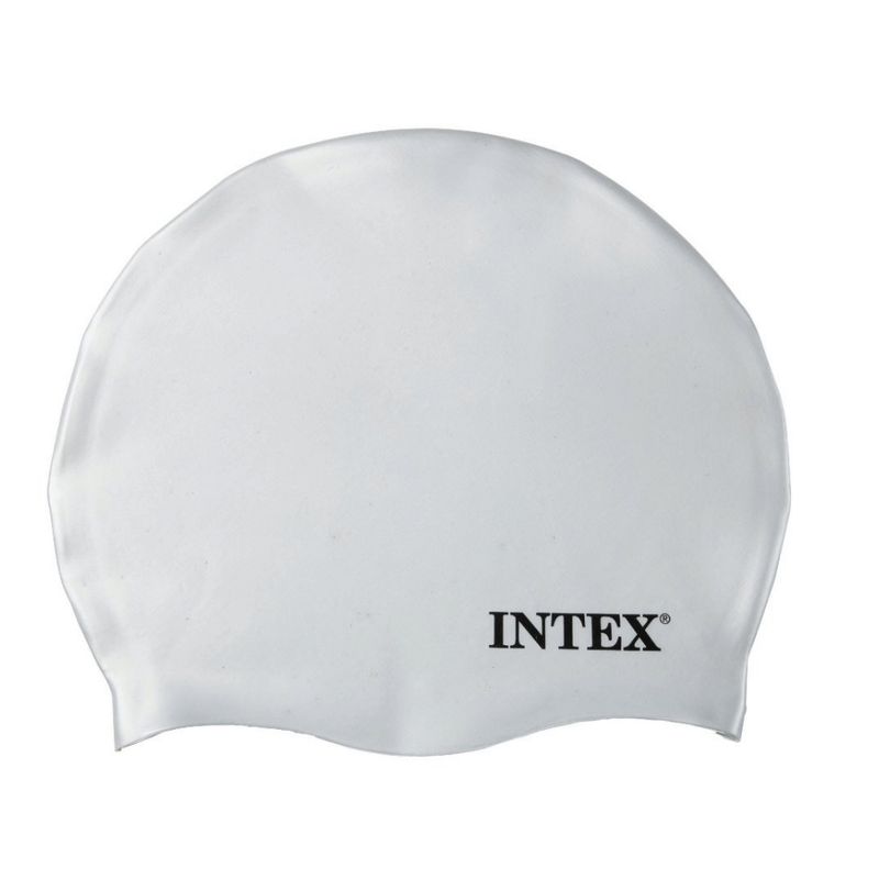 INTEX - Gorro de Natación Silicona Silicone Swim Cap Blanco