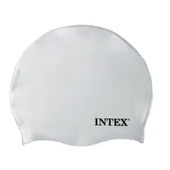 INTEX - Gorro de Natación Silicona Silicone Swim Cap Blanco
