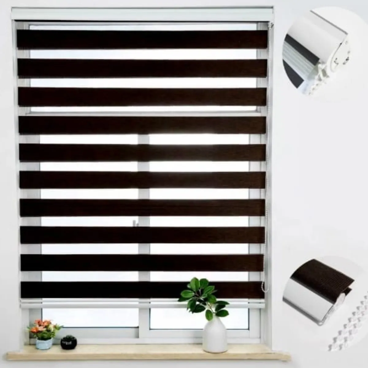 GENERICO - Cortina roller duo 120 x 240 negra