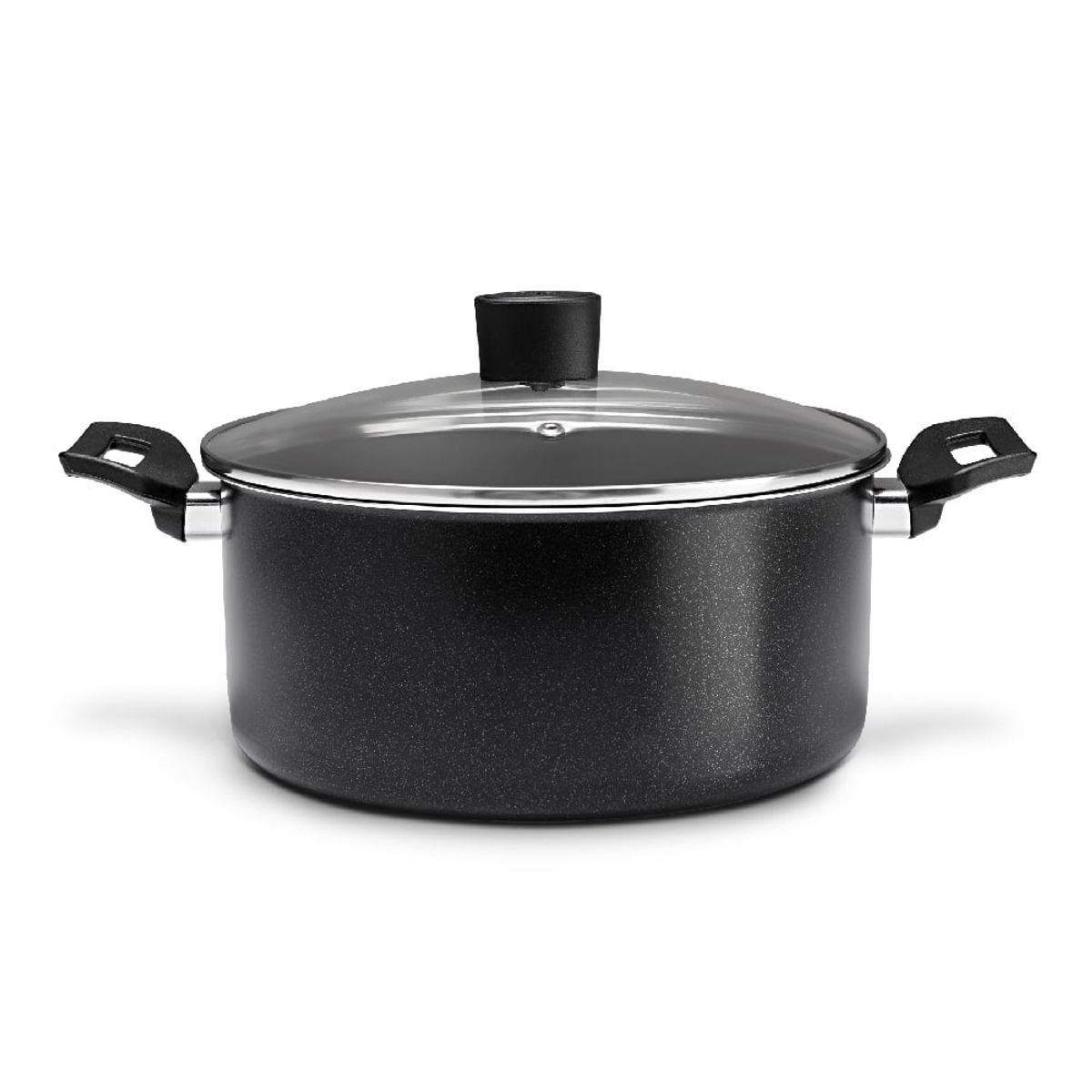 BRINOX - Cacerola Con Tapa Brinox Negro Ebony 24 cm 4.5 l
