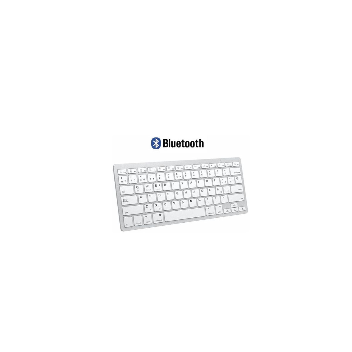 GENERICO - Mini Teclado Inalámbrico Bluetooth Tablet Ipad Blanco