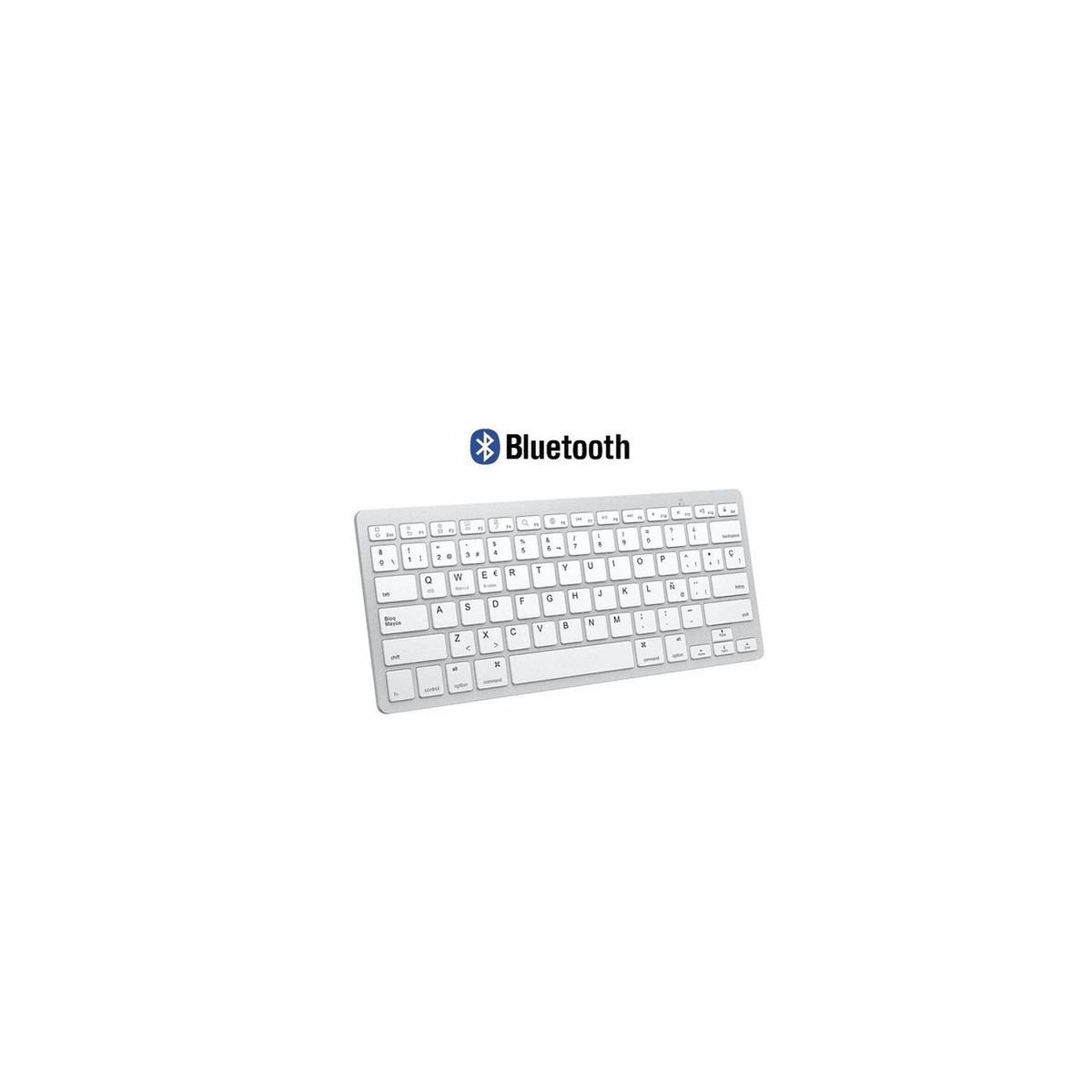 GENERICO - Mini Teclado Inalámbrico Bluetooth Tablet Ipad Blanco