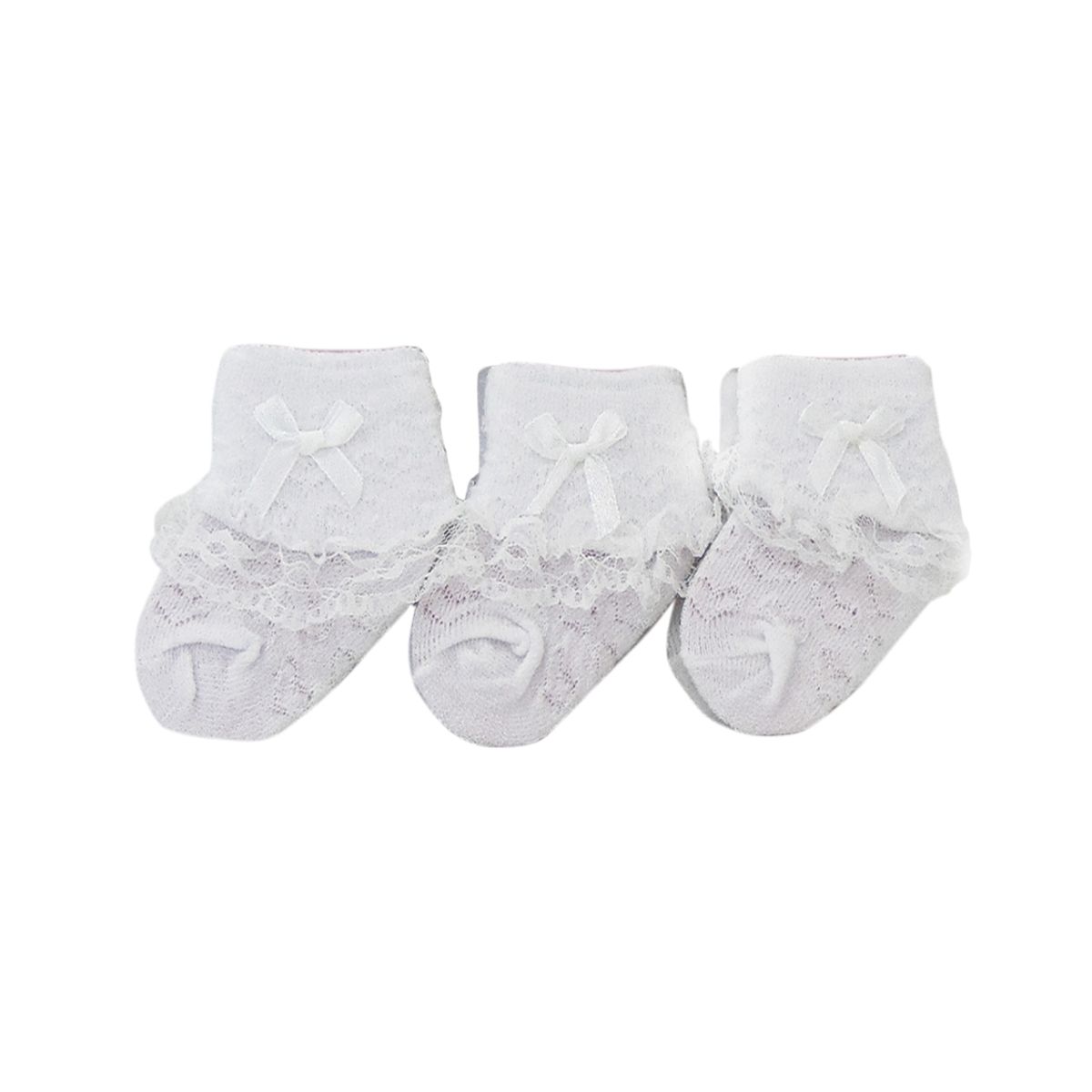 PUMUCKI - Set De 3 Pares De Calcetines Encaje Blanco Pumucki