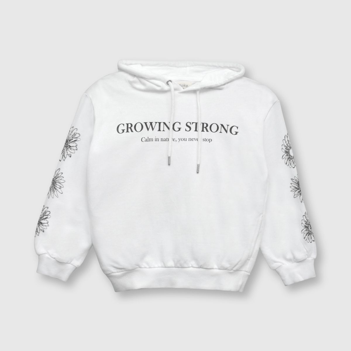 COLLOKY - Polerón de niña flores blanco (2 a 12 años)