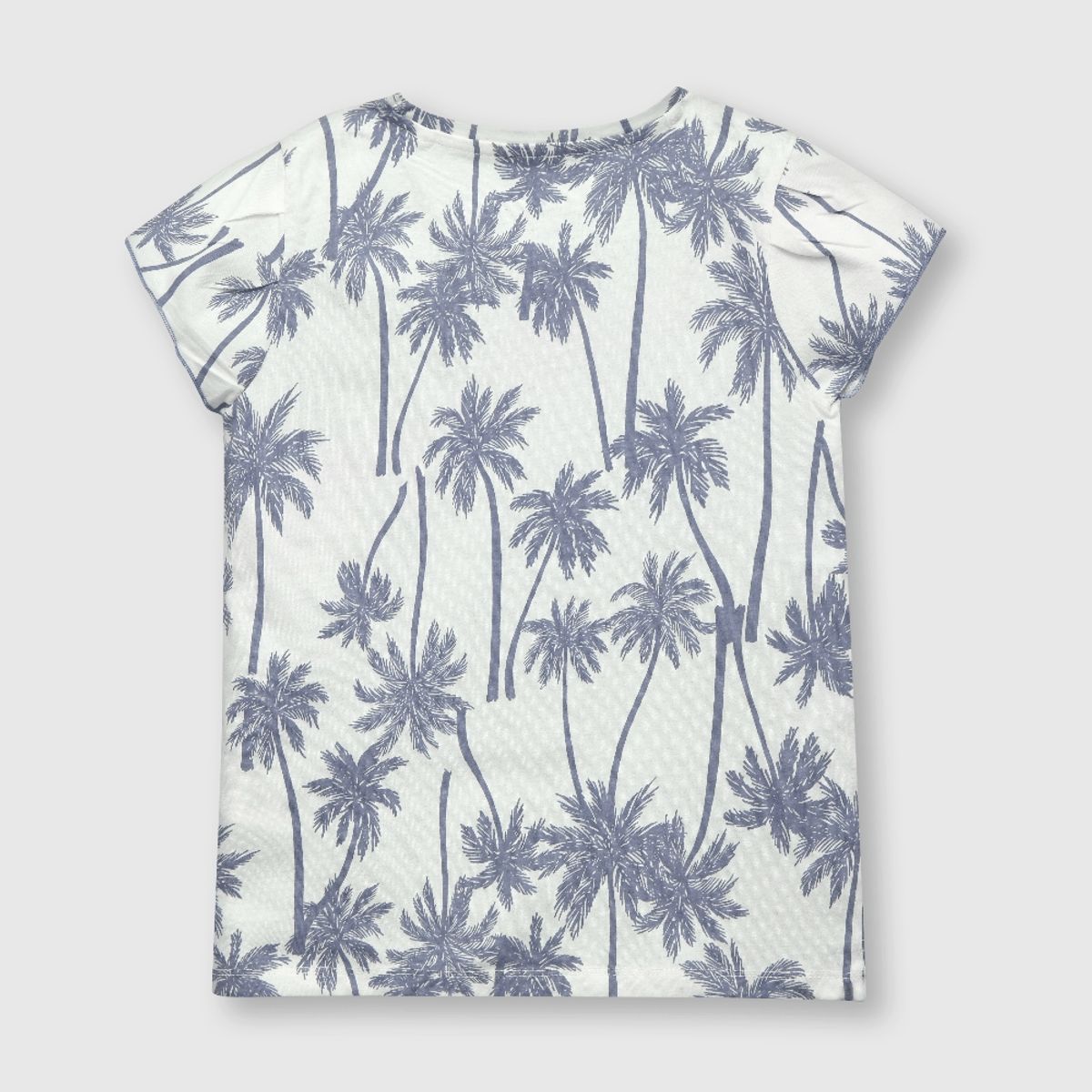 COLLOKY - Polera de niña palmeras azul (2 a 12 años)