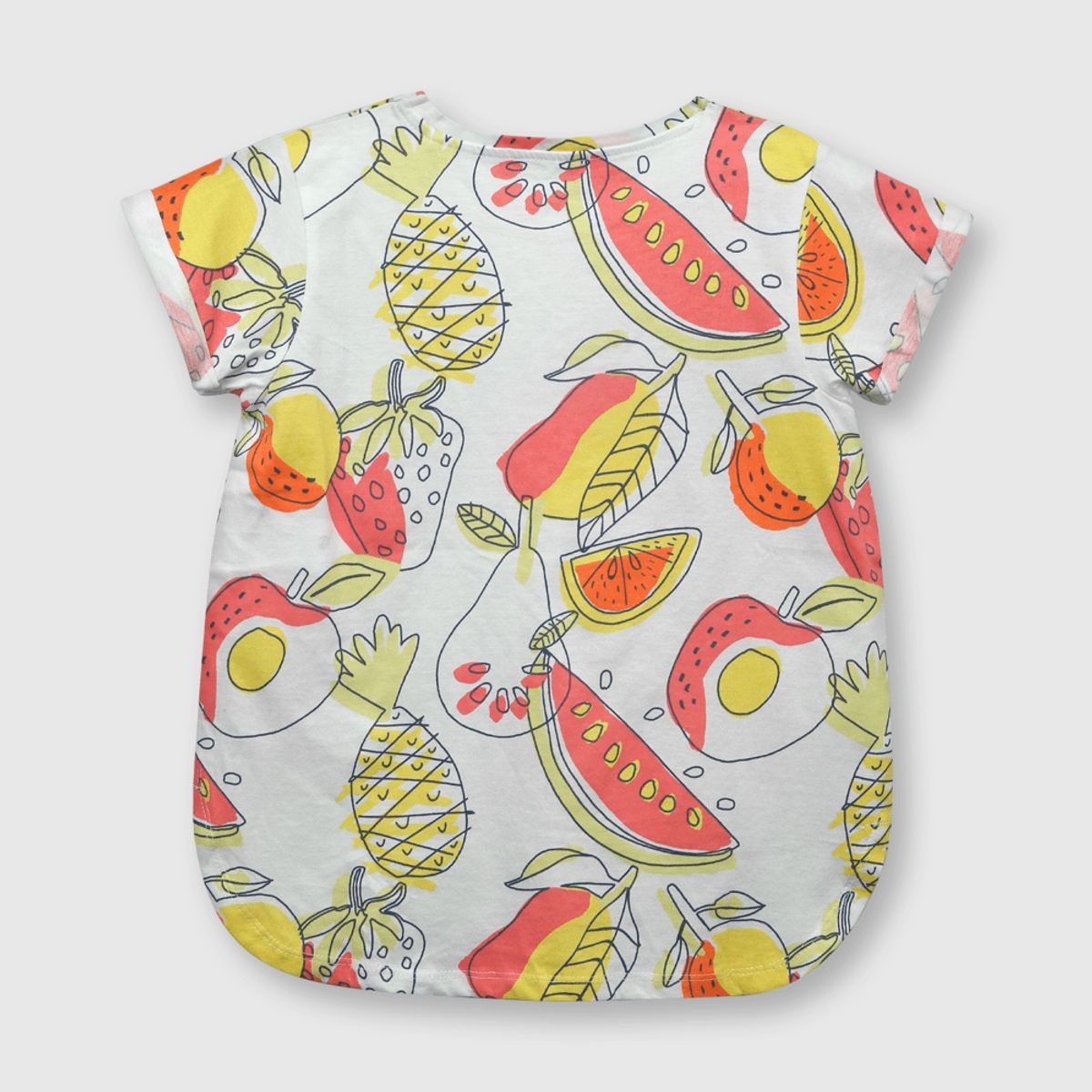 COLLOKY - Polera de niña frutas blanca (2 a 12 años)._