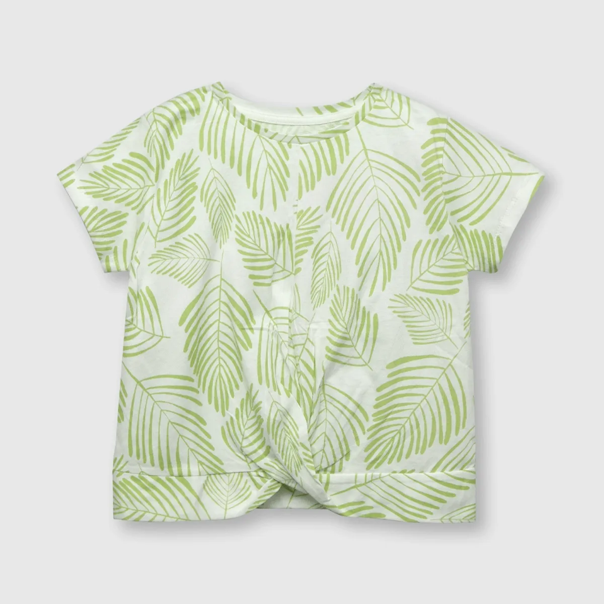 COLLOKY - Polera de niña tropical blanca (2 a 12 años)