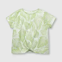 COLLOKY - Polera de niña tropical blanca (2 a 12 años)