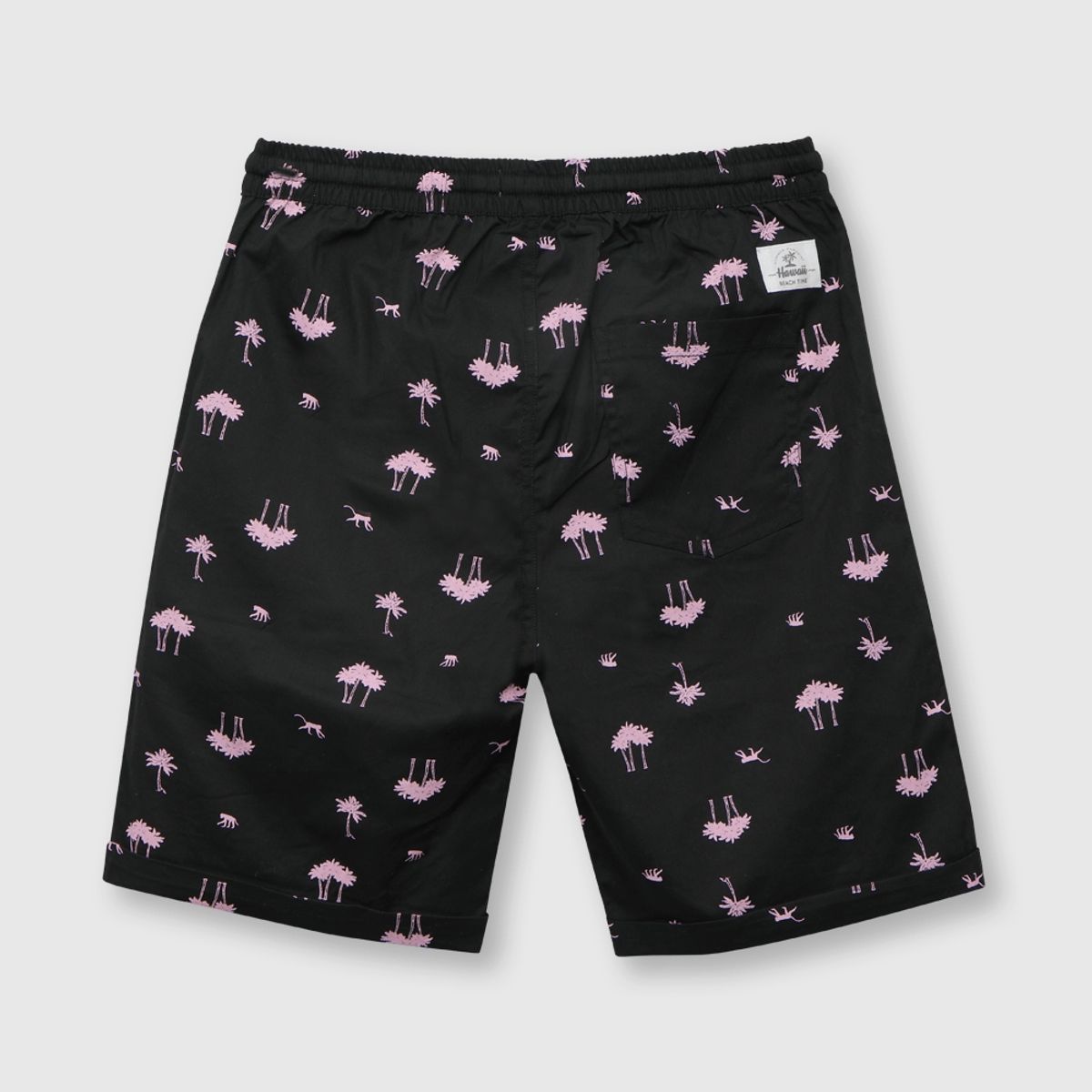 COLLOKY - Bermuda de niño palmeras gris (2 a 12 años)