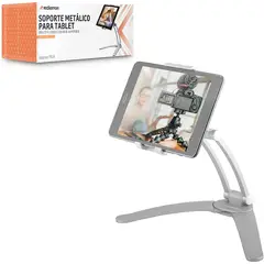 REDLEMON - Soporte Tablet Metálico Flexible Escritorio Plata